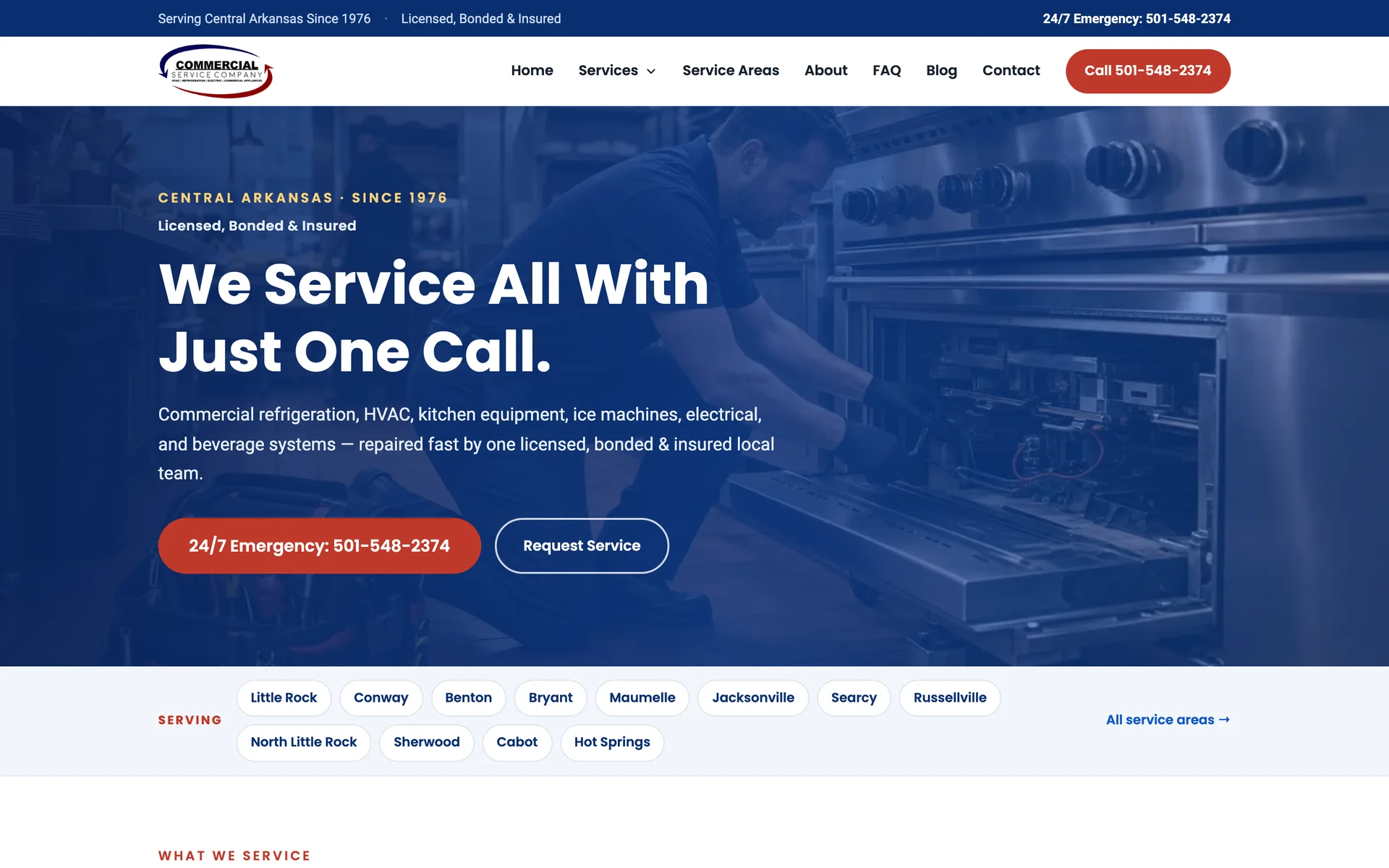 The Commercial Service Co website we built